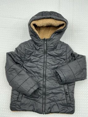 Michael Kors Black Puffer Jacket with Tan Sherpa Lining